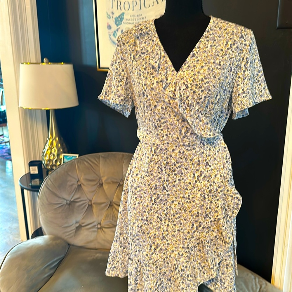 Women’s NWT ONLY Easter summer wrap short ruffle dress medium 6